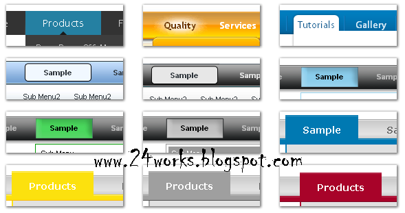 10 Free HTML Horizontal Menus